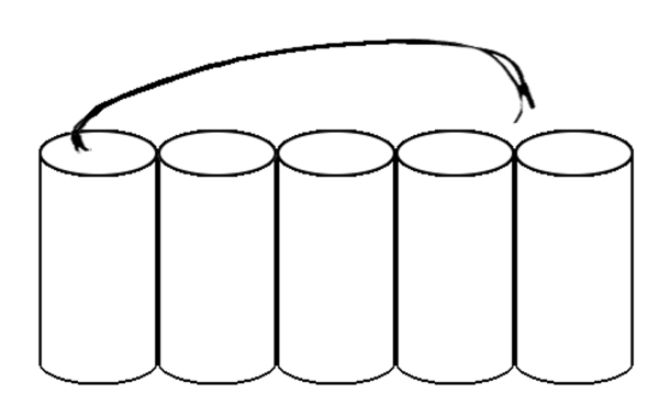 Akku kompatibel Notleuchte Fluchtwegleuchte C 6V Pack mit Kabel